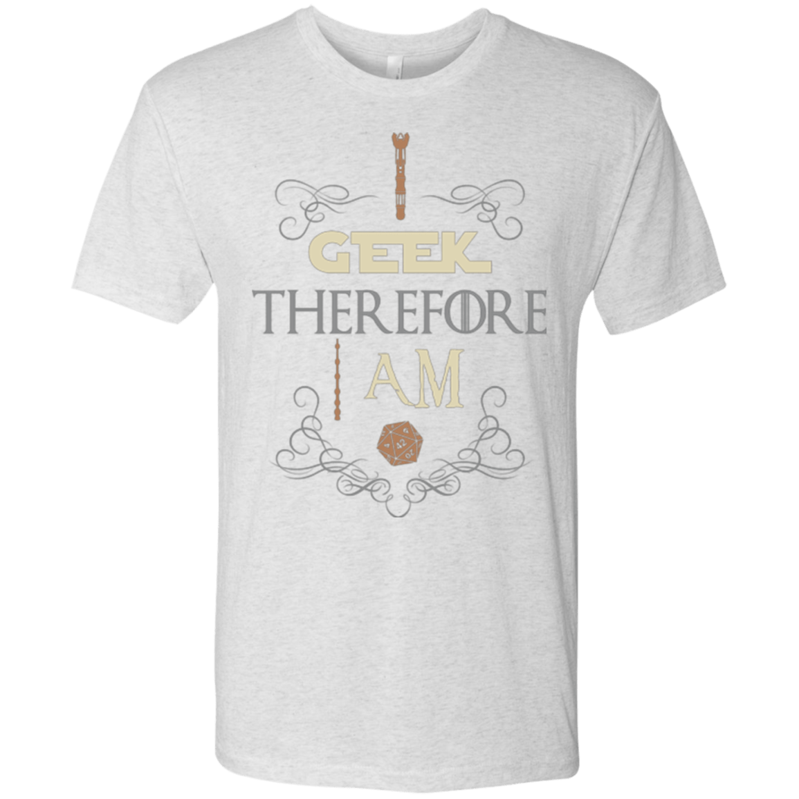 T-Shirts Heather White / Small I GEEK (1) Men's Triblend T-Shirt