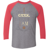 T-Shirts Premium Heather/ Vintage Red / X-Small I GEEK (1) Triblend 3/4 Sleeve