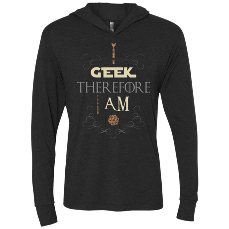 T-Shirts Vintage Black / X-Small I GEEK (1) Triblend Long Sleeve Hoodie Tee