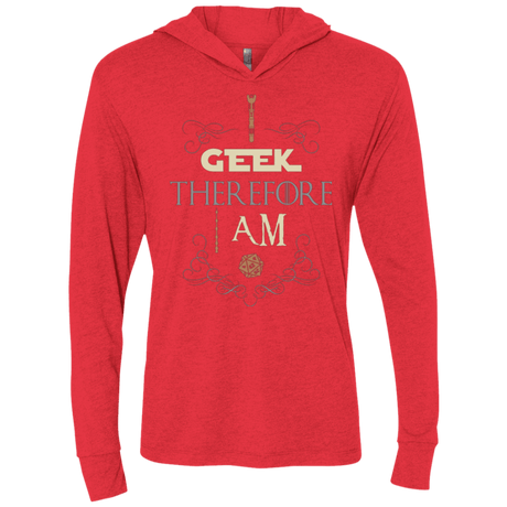 T-Shirts Vintage Red / X-Small I GEEK (1) Triblend Long Sleeve Hoodie Tee