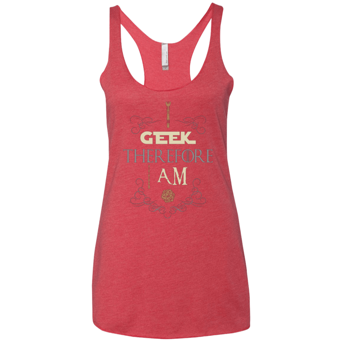 T-Shirts Vintage Red / X-Small I GEEK (1) Women's Triblend Racerback Tank