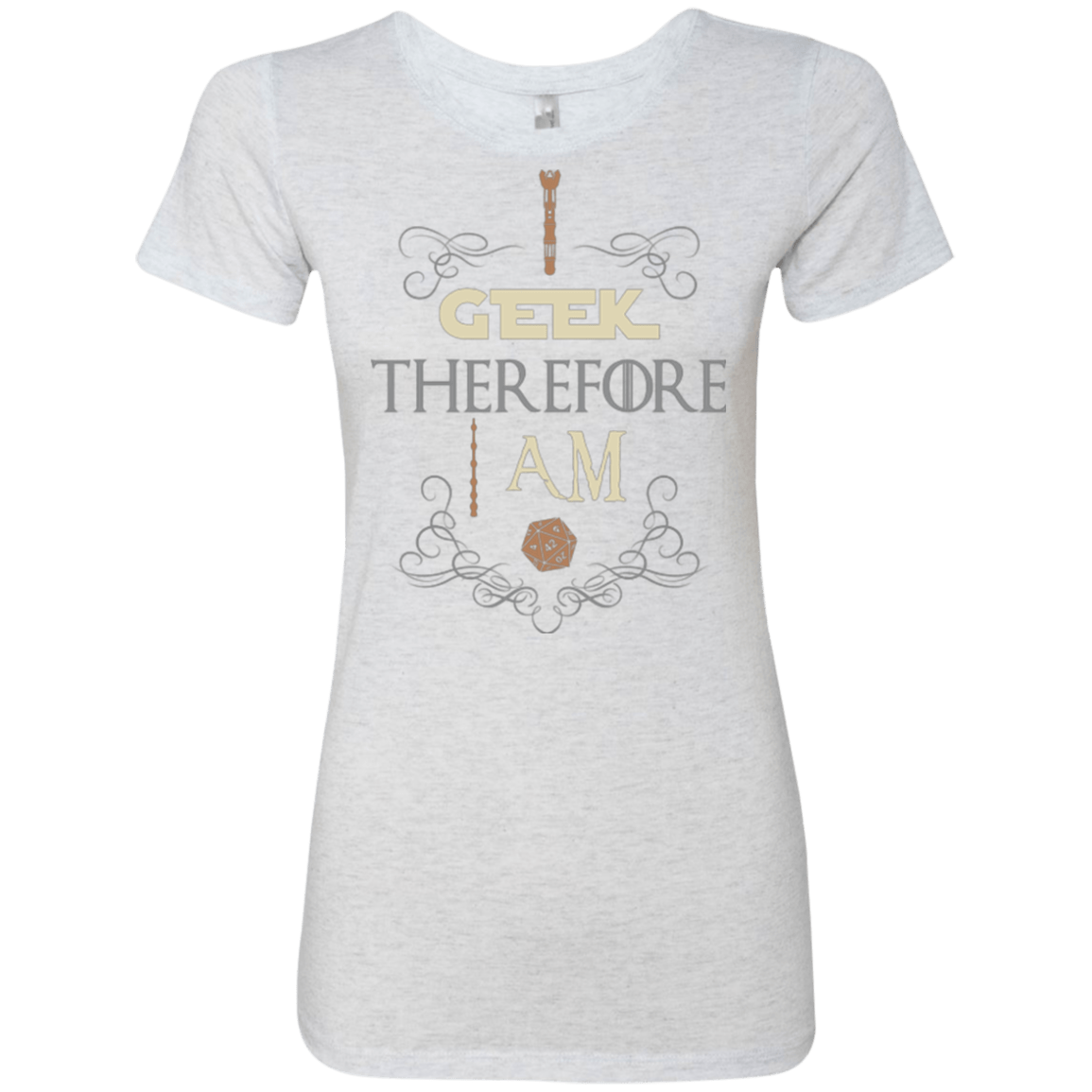 T-Shirts Heather White / Small I GEEK (1) Women's Triblend T-Shirt