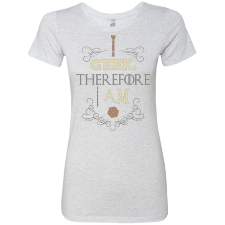 T-Shirts Heather White / Small I GEEK (1) Women's Triblend T-Shirt