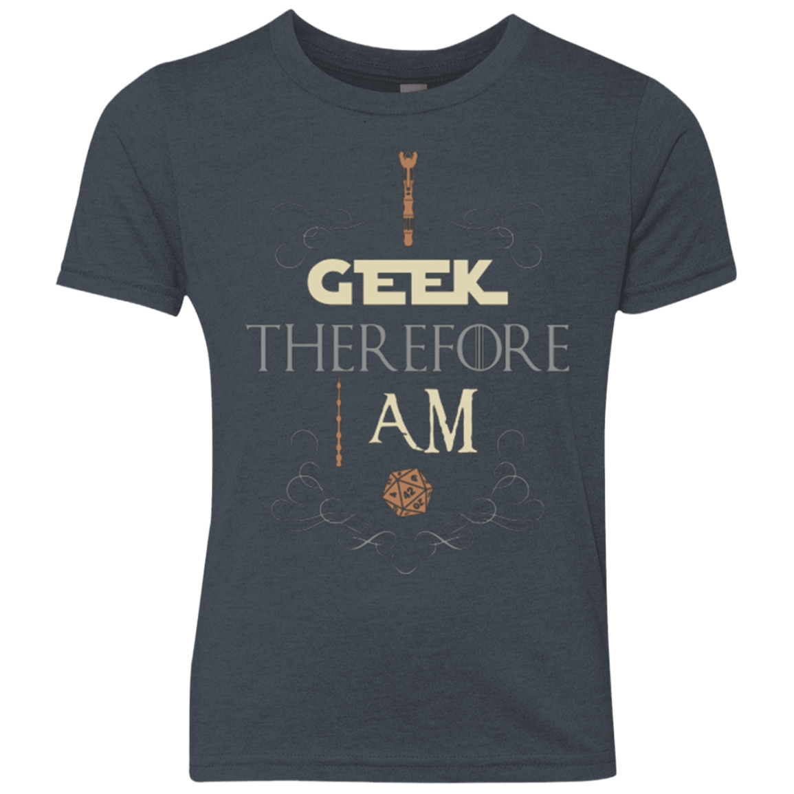 T-Shirts Vintage Navy / YXS I GEEK (1) Youth Triblend T-Shirt