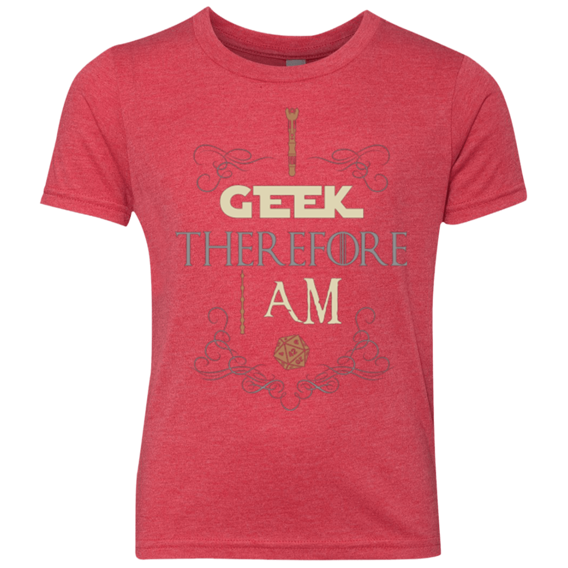 T-Shirts Vintage Red / YXS I GEEK (1) Youth Triblend T-Shirt