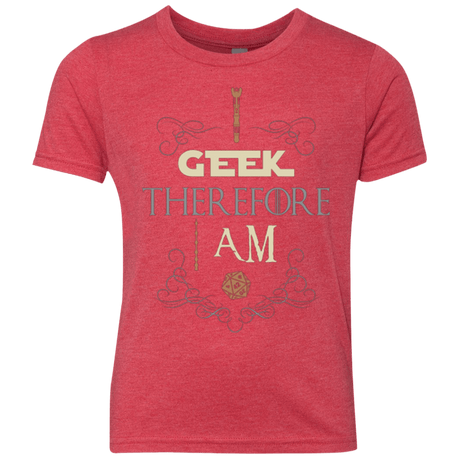 T-Shirts Vintage Red / YXS I GEEK (1) Youth Triblend T-Shirt