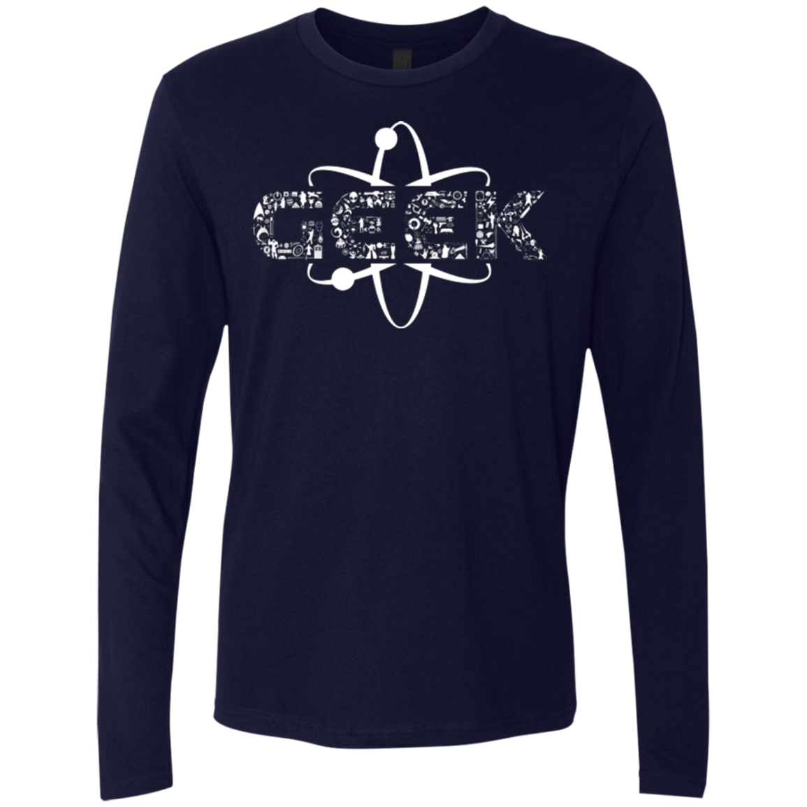 T-Shirts Midnight Navy / Small I Geek Men's Premium Long Sleeve