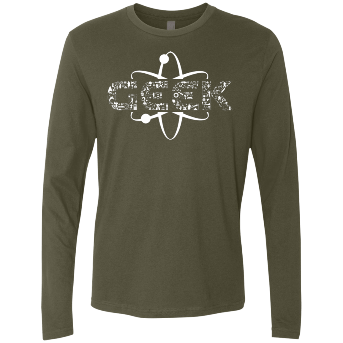 T-Shirts Military Green / Small I Geek Men's Premium Long Sleeve