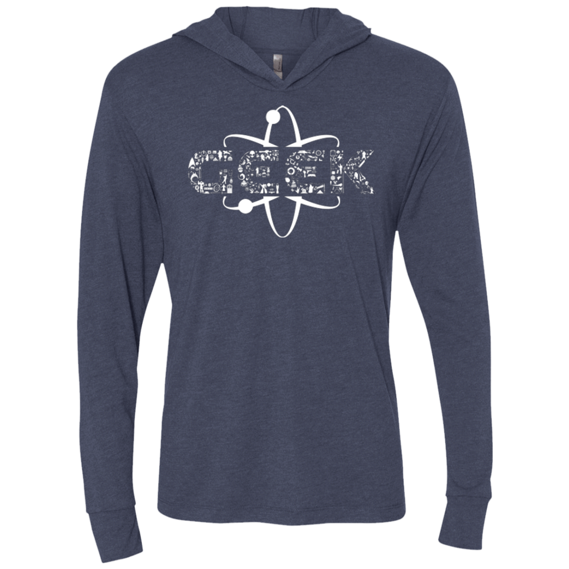 T-Shirts Vintage Navy / X-Small I Geek Triblend Long Sleeve Hoodie Tee