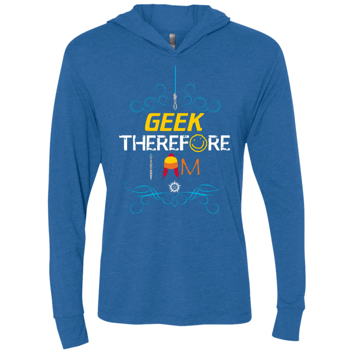 T-Shirts Vintage Royal / X-Small I GEEK vol 2 Triblend Long Sleeve Hoodie Tee