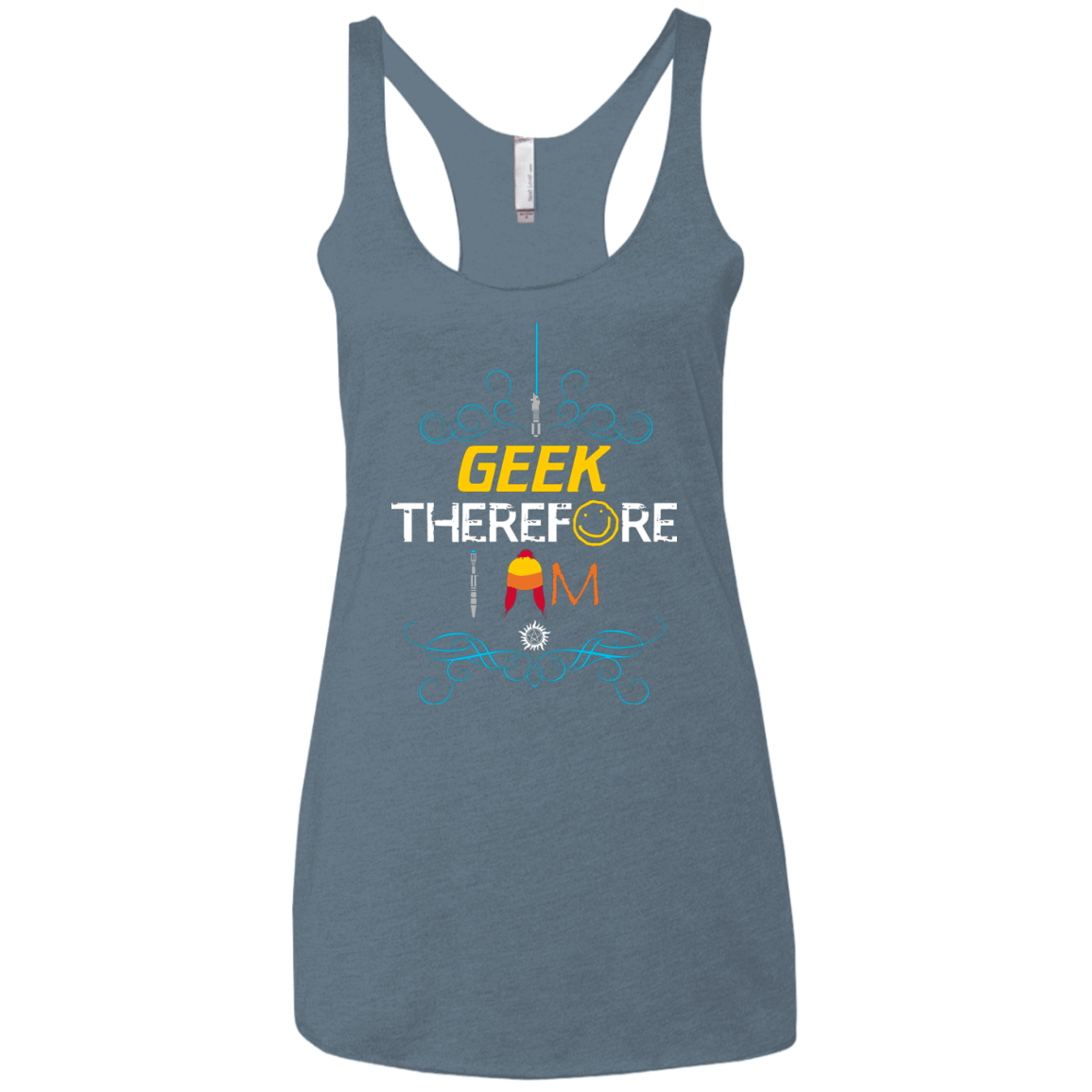T-Shirts Indigo / X-Small I GEEK vol 2 Women's Triblend Racerback Tank