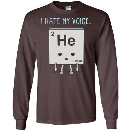 T-Shirts Dark Chocolate / S I Hate My Voice Men's Long Sleeve T-Shirt