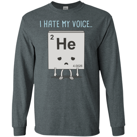 T-Shirts Dark Heather / S I Hate My Voice Men's Long Sleeve T-Shirt