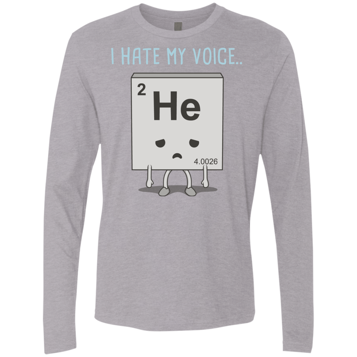 T-Shirts Heather Grey / S I Hate My Voice Men's Premium Long Sleeve