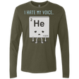 T-Shirts Military Green / S I Hate My Voice Men's Premium Long Sleeve
