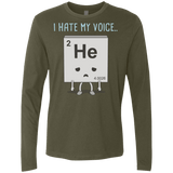 T-Shirts Military Green / S I Hate My Voice Men's Premium Long Sleeve