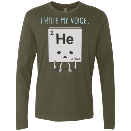 T-Shirts Military Green / S I Hate My Voice Men's Premium Long Sleeve