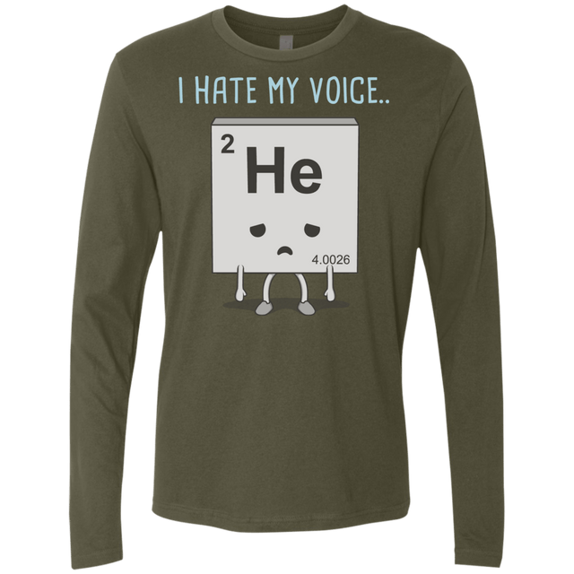 T-Shirts Military Green / S I Hate My Voice Men's Premium Long Sleeve