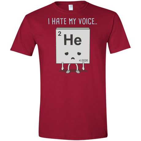 T-Shirts Cardinal Red / S I Hate My Voice Men's Semi-Fitted Softstyle