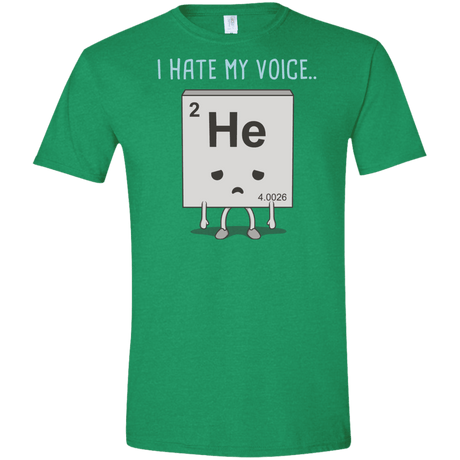 T-Shirts Heather Irish Green / S I Hate My Voice Men's Semi-Fitted Softstyle