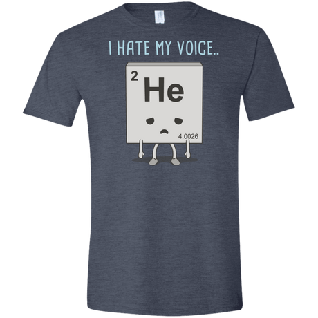 T-Shirts Heather Navy / S I Hate My Voice Men's Semi-Fitted Softstyle