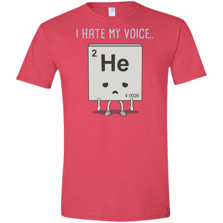 T-Shirts Heather Red / S I Hate My Voice Men's Semi-Fitted Softstyle