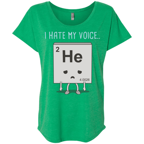 T-Shirts Envy / X-Small I Hate My Voice Triblend Dolman Sleeve