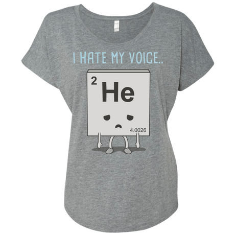 T-Shirts Premium Heather / X-Small I Hate My Voice Triblend Dolman Sleeve