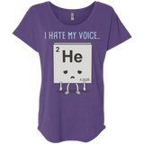 T-Shirts Purple Rush / X-Small I Hate My Voice Triblend Dolman Sleeve