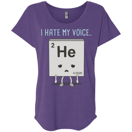 T-Shirts Purple Rush / X-Small I Hate My Voice Triblend Dolman Sleeve