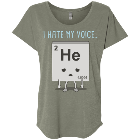 T-Shirts Venetian Grey / X-Small I Hate My Voice Triblend Dolman Sleeve