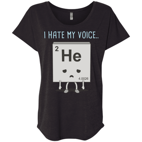 T-Shirts Vintage Black / X-Small I Hate My Voice Triblend Dolman Sleeve