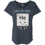 T-Shirts Vintage Navy / X-Small I Hate My Voice Triblend Dolman Sleeve