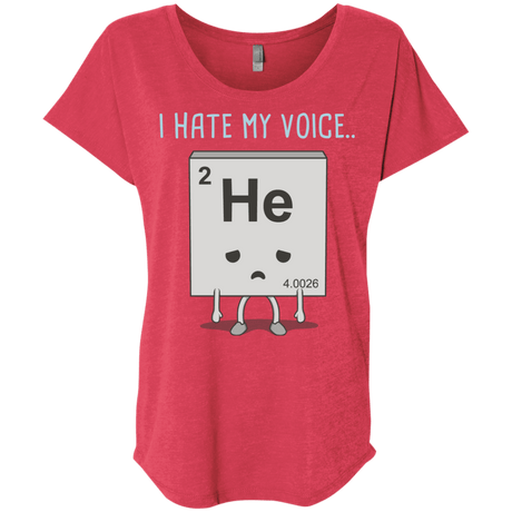 T-Shirts Vintage Red / X-Small I Hate My Voice Triblend Dolman Sleeve