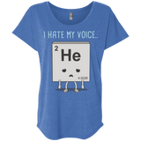 T-Shirts Vintage Royal / X-Small I Hate My Voice Triblend Dolman Sleeve