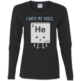 T-Shirts Black / S I Hate My Voice Women's Long Sleeve T-Shirt