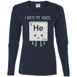 T-Shirts Navy / S I Hate My Voice Women's Long Sleeve T-Shirt
