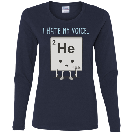 T-Shirts Navy / S I Hate My Voice Women's Long Sleeve T-Shirt