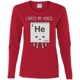 T-Shirts Red / S I Hate My Voice Women's Long Sleeve T-Shirt