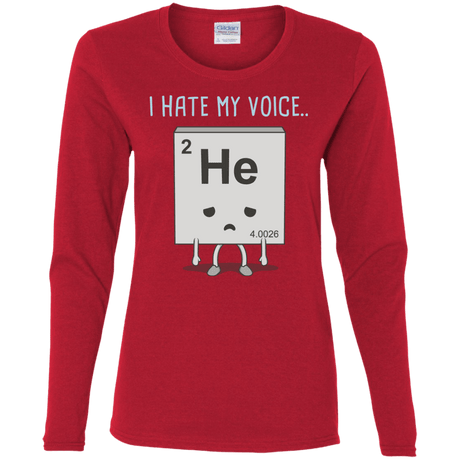 T-Shirts Red / S I Hate My Voice Women's Long Sleeve T-Shirt