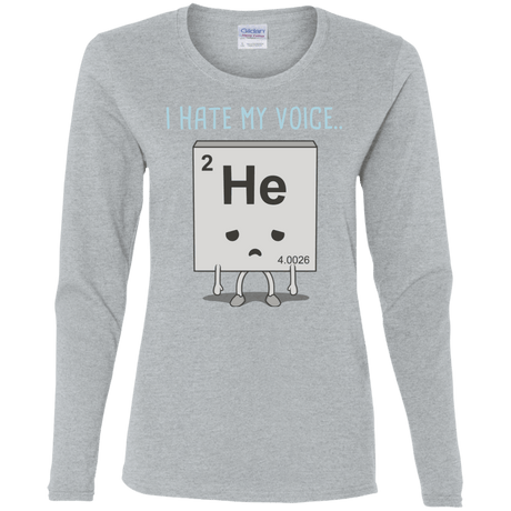 T-Shirts Sport Grey / S I Hate My Voice Women's Long Sleeve T-Shirt