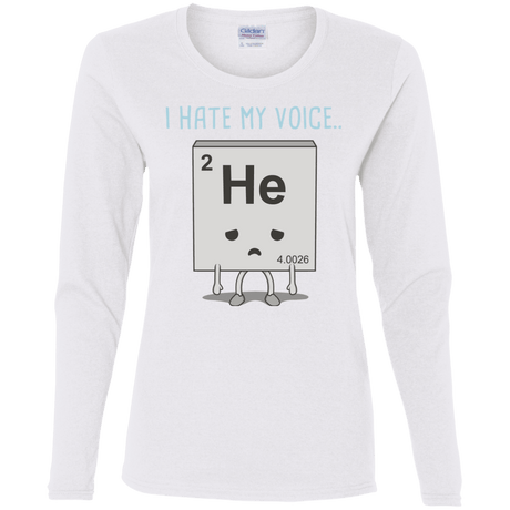 T-Shirts White / S I Hate My Voice Women's Long Sleeve T-Shirt