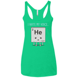 T-Shirts Envy / X-Small I Hate My Voice Women's Triblend Racerback Tank