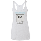T-Shirts Heather White / X-Small I Hate My Voice Women's Triblend Racerback Tank