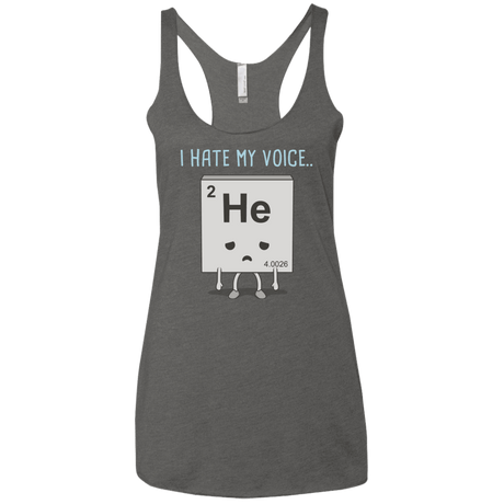 T-Shirts Premium Heather / X-Small I Hate My Voice Women's Triblend Racerback Tank
