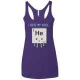 T-Shirts Purple Rush / X-Small I Hate My Voice Women's Triblend Racerback Tank