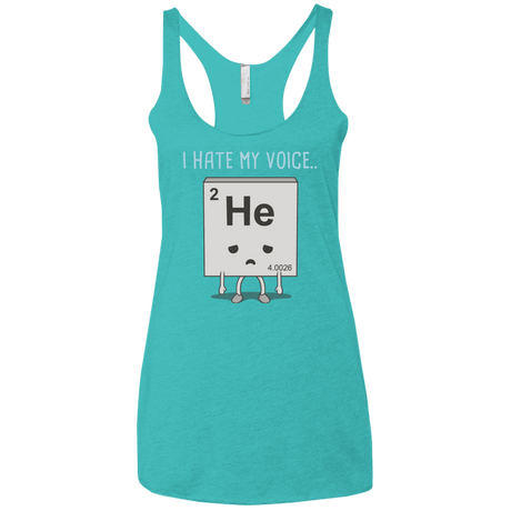 T-Shirts Tahiti Blue / X-Small I Hate My Voice Women's Triblend Racerback Tank