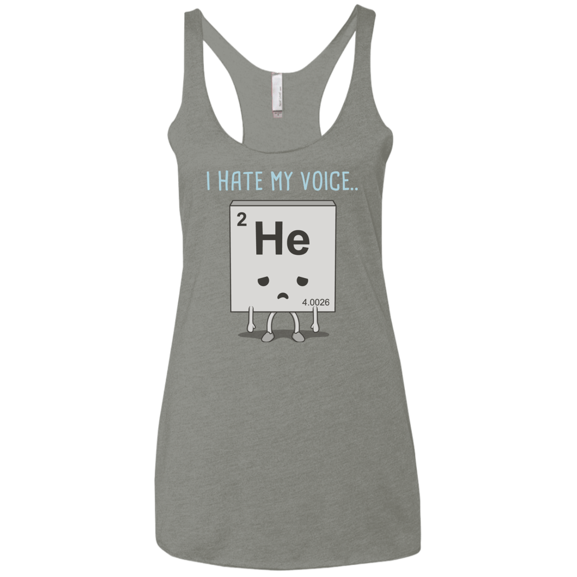 T-Shirts Venetian Grey / X-Small I Hate My Voice Women's Triblend Racerback Tank