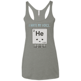 T-Shirts Venetian Grey / X-Small I Hate My Voice Women's Triblend Racerback Tank