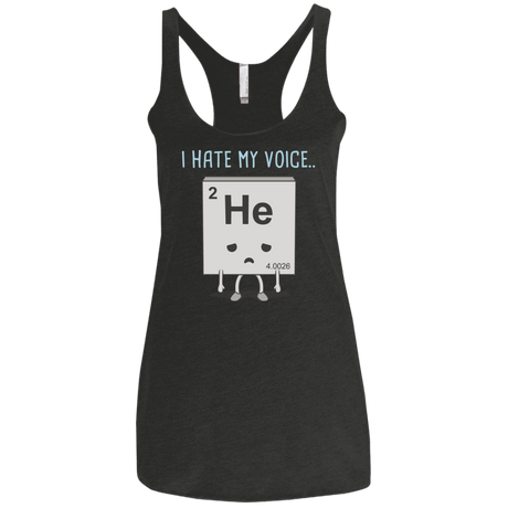 T-Shirts Vintage Black / X-Small I Hate My Voice Women's Triblend Racerback Tank